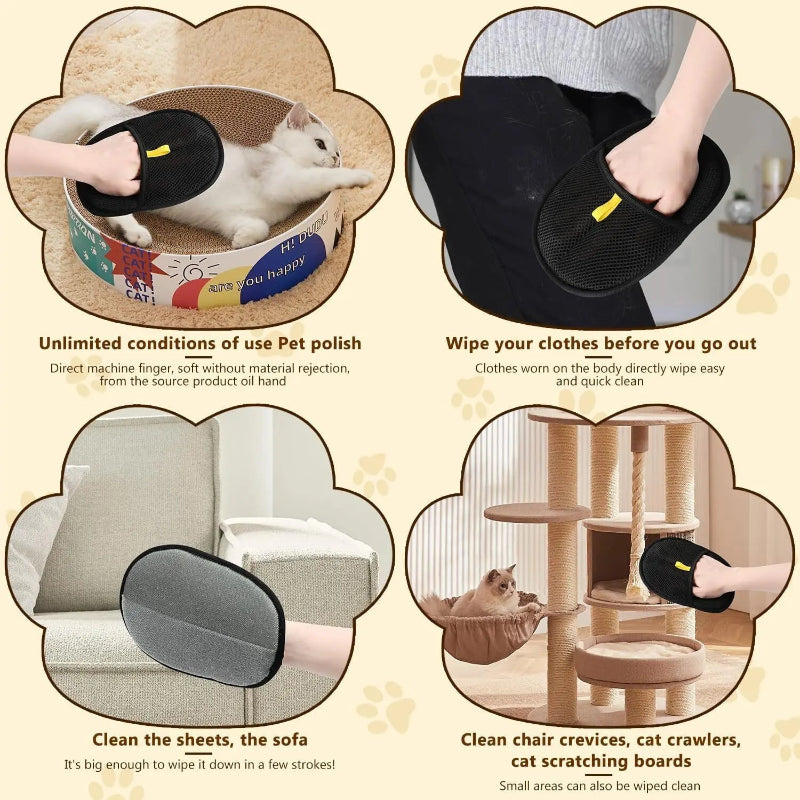 Double-Sided Pet Hair Remover Glove for Cleaning, Glothes, Carpets And Sofas