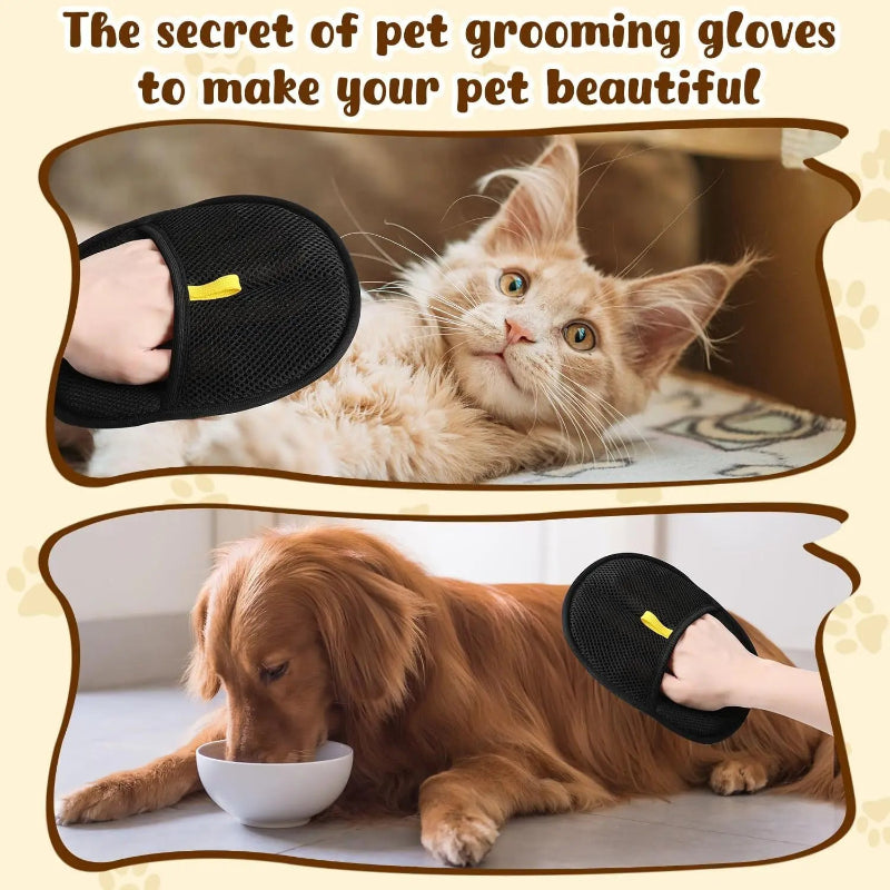 Double-Sided Pet Hair Remover Glove for Cleaning, Glothes, Carpets And Sofas
