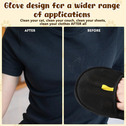 Double-Sided Pet Hair Remover Glove  for Cleaning, Glothes, Carpets And Sofas